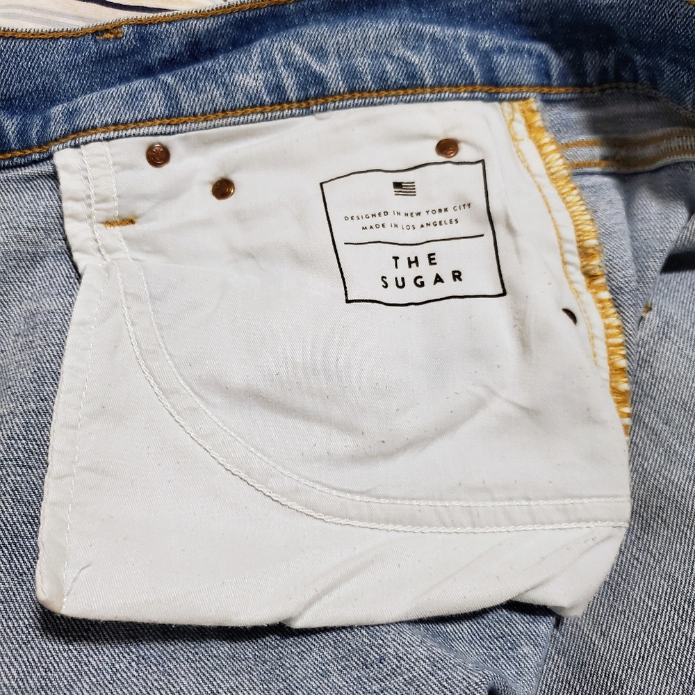 AYR The Sugar Straight Leg High Rise Jeans in Coconut Milk - Size 33 Short - Picture 8 of 10
